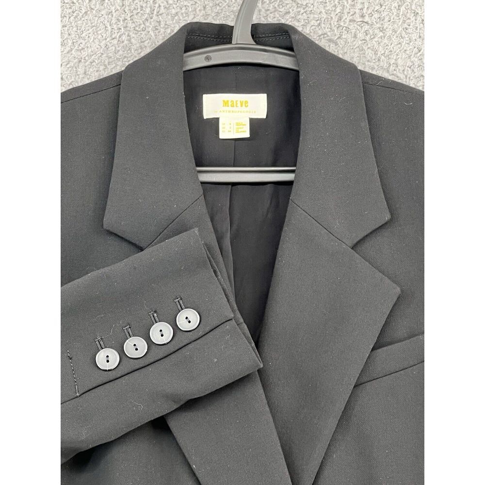 Maeve Anthropologie‎ Women's Size 2 Black Blazer Jacket Career Office Wear
